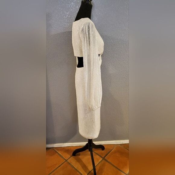 Nadine Merabi courtney white dress Size‎ Medium NWT - Picture 17 of 17